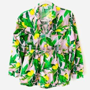 8 Oak Lane Long Sleeve Lemons Shorts Set Pajamas XS/S Pink Purple Green